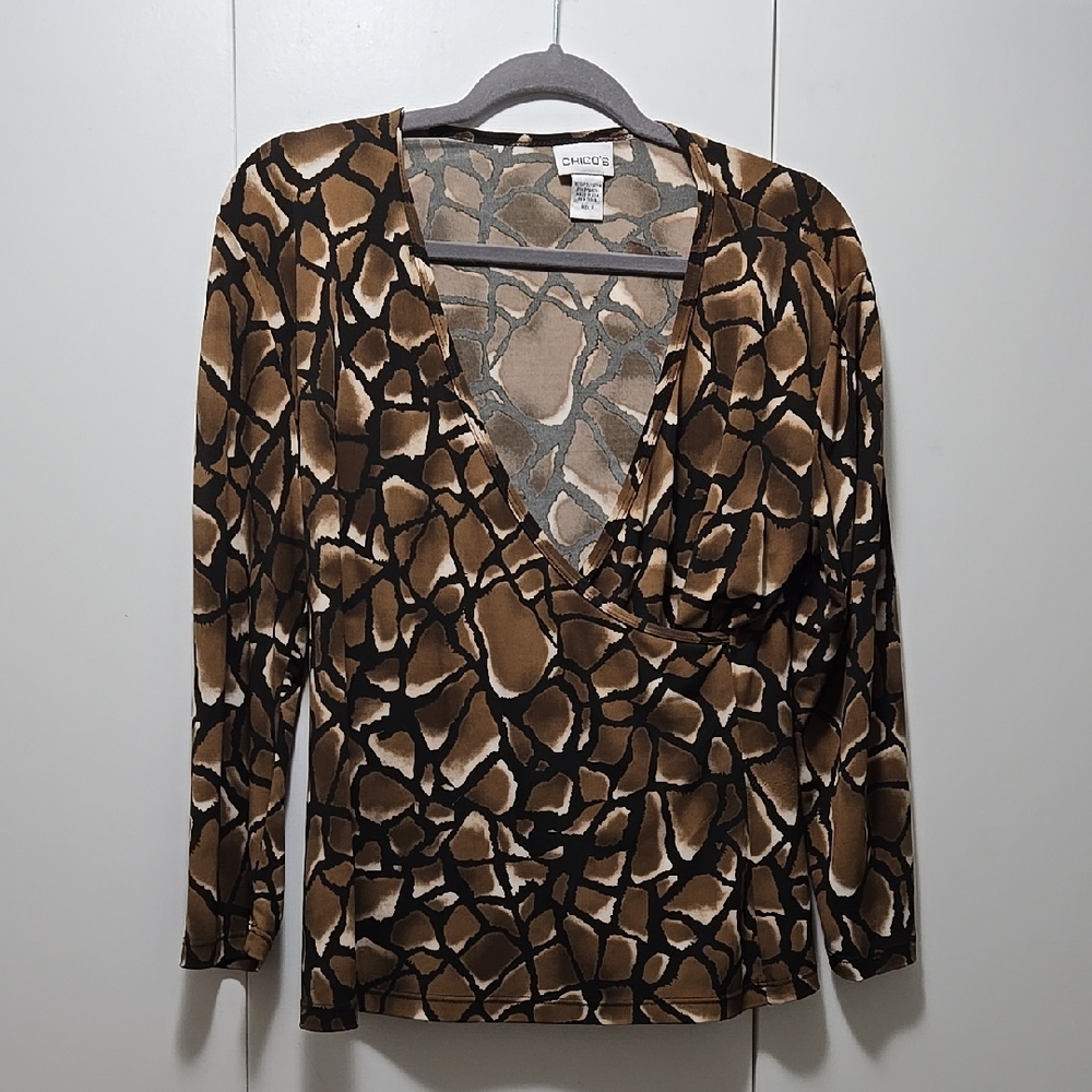 Chico's Brown Patterned Women's Top